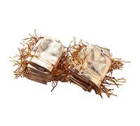 Seprendi 100 bolsas de organza de lámina dorada para caramelos, bolsas de regalo de boda, fiesta, bolsa de embalaje de regalo, bolsa de cordón de 5 x 7 cm
