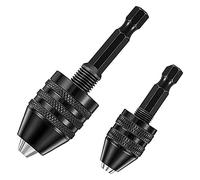 Seprendi 2 portabrocas hexagonales sin llave, convertidor de destornillador, adaptador de taladro de cambio rápido (0,6-8 mm, 0,3-3,6 mm)