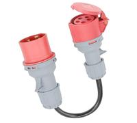 Sepzlly Adaptador CEE de 32 A a 16 A, 3 fases, 5 pines, 50 cm, 5 x 2,5 mm², cable IP44, resistente al agua, con cubierta protectora, portátil, para la industria y el hogar, 380 V-415 V