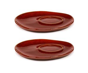 Serax 2 Platillos para taza expreso La Mère Ø11 cm Venetian red