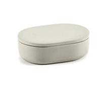 Serax Bote de almacenaje ovalado con tapa Cose S 3.3x10.2 cm Beige