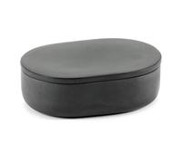 Serax Bote de almacenaje ovalado con tapa Cose S 3.3x10.2 cm Dark Grey