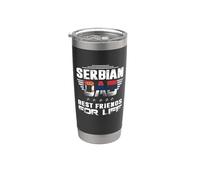 Serbian Dad Best Friends For Life Funny For Fathers Daddy Vaso térmico de acero inoxidable de doble pared