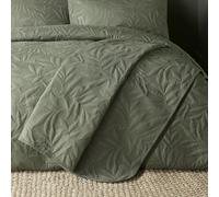 Serene Luana Collection - Colcha de Cama (230 x 200 cm), diseño de Hojas, Color Verde y Verde