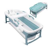 SereneLife bañera plegable para adultos, 150cms, Portatil, Independiente para spa caliente o baño de hielo, Cold plunge, Uso en interiores y exteriores, Ideal para mascotas tambien