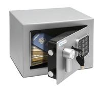 SereneLife caja fuerte digital, De acero premium, Almacenamiento seguro para efectivo, Armas, Joyas, Ideal para hoteles, Gabinetes y uso domestico, Acceso electronico y mecanico, 2 llaves
