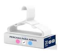 SereneLife Perchas plasticas para niños, Pack de 20, Antideslizantes, Ahorradores de Espacio, Ideal Tambien para Ropa de Recien Nacidos y Bebes