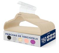 SereneLife Perchas Ropa, Terciopelo, 150 Piezas, Antideslizantes, Finas y Suaves, con Gancho Giratorio de 360°