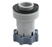 Serenophile Adaptador de manguera de piscina, conector de piscina, ajuste de 1.5 a 1.25 pulgadas para bombas Intex Bestway, junta de válvula de plástico gris a prueba de fugas, accesorio de jardín