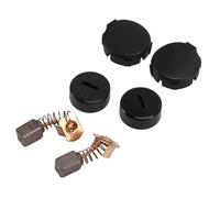 Serenophile Juego de 6 cepillos de carbono, cubierta de portaescobillas, tapa para Makita CB430 BGA450 BGA452 BJS160 DGA452 BGD800
