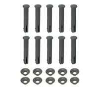 Serenophile Juego de pasadores y juntas de repuesto P61796 para piscinas de acero Bestway Pro MAX - 60 mm de largo, plástico, gris, juego de 6 o 10 unidades