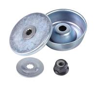 Serenophile Kit de fijación de hoja de metal de repuesto para desbrozadoras STIHL, conjunto de cabezal de engranaje con tuerca de cuello izquierdo M10x1, arandela de empuje y placa de conductor (juego
