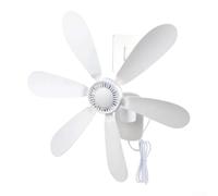 Serenophile Ventilador de techo portátil de 5 V alimentado por USB, ABS | Diseño montado en la pared, ahorra espacio en el suelo, se adapta a garaje, cocina, baño, 16.5 pulgadas de diámetro