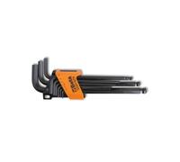 Beta Tools Juego de 9 llaves hexagonales acodadas 96BP con cabeza esférica y soporte Plateado 1,5 mm