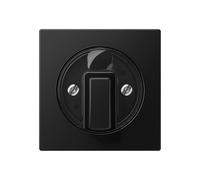 Serie A500 Placa De Tapa De Interruptor Rotativo Negra Mate - A1541BFSWM