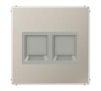 Serie LS Doble Toma Modular Tapa Acero Inoxidable - ES1969-2WE