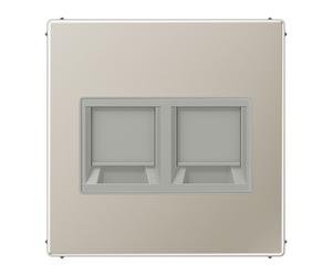 Serie LS Doble Toma Modular Tapa Acero Inoxidable - ES1969-2WE