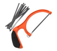 Serrucho Pequeño de Mano para Madera y Plástico, Ligero, Naranja | Herramienta Versátil para Carpintero y Manualidades, Metal y Plástico, Corte Cómodo, Evita Atascos