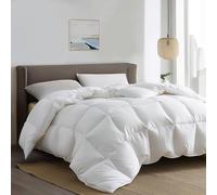 Serta Edredón de Fibra de plumón tamaño Queen, Relleno de edredón Extra cálido, edredón de Cama Esponjoso de Lujo, 100% algodón de 300 Hilos, Fibra de Plumas de plumón 500 con grifos en Las Esquinas