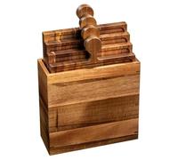 Servierbrett - 18.11 pulgadas Serving Tray | Holz Charcuterie Board - Puzzle Cutting Block Set with Storage Box for Cheese and Crackers - Five piece wipe clean wooden platter ideal for party snacks