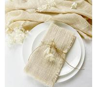 Servilleta de algodón de Gasa Rosa, 24 Uds., 32x32cm, Toalla de té Reutilizable, decoración de Mesa de Navidad para Fiesta de Boda, servilletas Retro con Rebabas