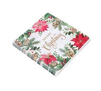 Servilleta Estampada - 33x33cm/12,99x12,99 Pulgadas Servilletas Para Invitados | Decoraciones Para Navideñas, Disfrute De Comidas Convenientes Con Estas Servilletas Navideñas Que Protegen Las