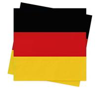 Servilletas alemanas en negro, rojo y amarillo, diseño de fútbol 2025, decoración de fiesta de fútbol, 2025, servilletas desechables, bandera de Alemania, decoración para mesa de fútbol (80 unidades)