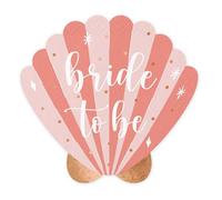 Servilletas Bride to Be Rosa - 20 unidades en forma de concha rosa claro