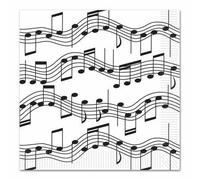 Servilletas de almuerzo con notas musicales