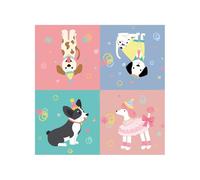 Servilletas de cumpleaños para niños, paquete de 40 servilletas de 33 x 33 cm, 3 capas para fiestas con perros, servilletas de fiesta temática y decoración de mesa de cumpleaños para niños