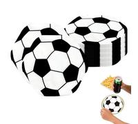 Servilletas de Fútbol - 20 Piezas Decoración,Servilletas de Cóctel con Balón Deportivo,para Niños Adolescentes Adultos Cumpleaños Banquete Escuela y Día Deportivo Evento Temático Liga