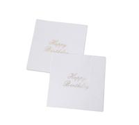 Servilletas de Papel 16 Piezas de Color Blanco de 2 Capas para Fiesta
