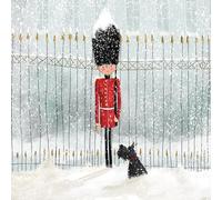 Servilletas de papel con diseño de perro guardián en la nieve, 20 unidades, también para decoupage y decoupage (33 x 33 cm)