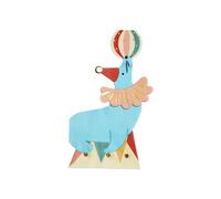 Servilletas de papel con forma de sello - Circus Funfair Partyware, paquete de 12 servilletas divertidas para celebraciones temáticas de circo