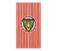 Servilletas de papel de leopardo rojo, 40 x 33 cm, 15 unidades, triple grosor, diseño de rayas y cabeza de leopardo, toallas de mesa para cumpleaños, selva, Safari, fiesta, aperitivo y recepción