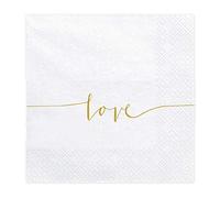 PartyDeco Servilletas Love 33 x 33 cm 1 paquete (20 piezas) SP33-22