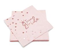 Servilletas para Despedida de Soltera en Color oro Rosa, Servilletas Team Bride para Decoración de Mesa, Servilletas Bride to Be, Decoración de Mesa para Fiesta de Cumpleaños de Chicas y Mujeres