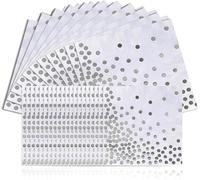 Servilletas, Servilleta blanca con lunares plateados, Para eventos como fiestas de cumpleaños, bodas y celebraciones navideñas, 60 hojas