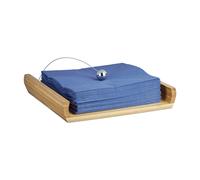 Relaxdays Servilletero de mesa madera de bambú marrón claro