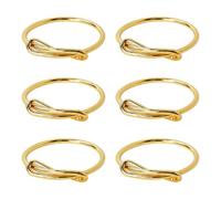 Servilleteros de Colección Gold Metal | 6 piezas en forma de nudo para lino recogido, mejora del paisaje de de, estilo de comida de banquete
