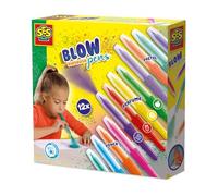 SES Creative - Blow airbrush pens - Power Pastel y perfume 12 unidades - Lápices de soplo - Aerógrafo infantil - Lápices para aerógrafo para niños - Con maravillosos aromas - A partir de 5 años