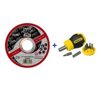 SET 100 PIEZAS DISCO T1A 125*1.0*22 + DESTORNILLADOR STANLEY GRATIS - T1A 125*1P+W