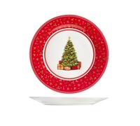 Set 12 Platos Pisos H&h Classy Xmas Ø27cm de Porcelana