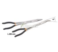 Beta Tools Alicates punta 1009L/DP-S2 Juego 2 semirredondas extra-largas dentadas doble articulación