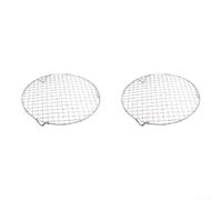Set 2 Rejillas Cocina para vapor Hornear Pizza 15-40cm Set 2(16.5cm) | Compatibles freidora aire, soportan altas para temperaturas, seguros sin BPA, cocción uniforme, para fácil limpieza