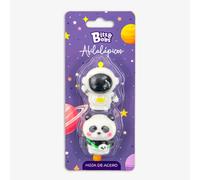 Set 2 sacapuntas Bits&Bobs panda y astronauta