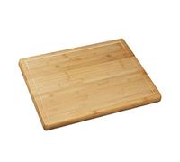 Relaxdays 2 Tablas cortar alimentos borde ranurado marrón claro