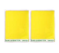 Set 2 toalla de playa 90x160cm 380gsm velour 100% algodon verde CASA BENETTON Yellow