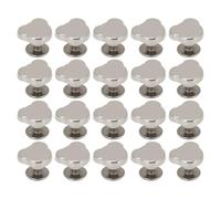 Set 20 remaches con cabeza de oso y tornillos cruzados, 10mm dorados para cuero y manualidades - Durabilidad zinc aleación, fácil instalación para cinturones y bolsos (Pago)