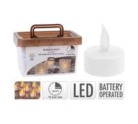 Set 24 velas led efecto fuego real